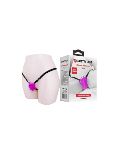 LyBaile Pretty Love Clitoral Massager Butterfly - Клиторальный стимулятор-бабочка, 8.6х6.7 см (фиолетовый)